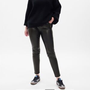 Mid Rise Vegan Leather True Skinny Pants